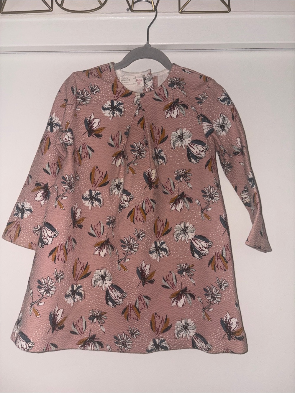Zara Pink Floral Dress 18-24 Months